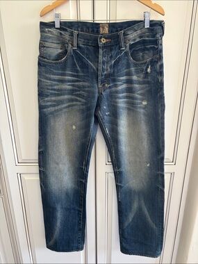 PRPS Barracuda Denim Jeans Japanese Distressed Cotton E57P47X Men 34x32